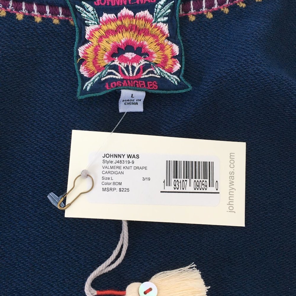 Johnny Was JWLA Cotton Knit Cardigan L NWT - Picture 4 of 5